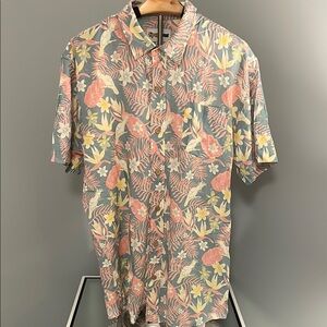 Tipsy Elves Tropical Floral MEN'S TALK BIRDIE TO ME HAWAIIAN SHIRT XL new